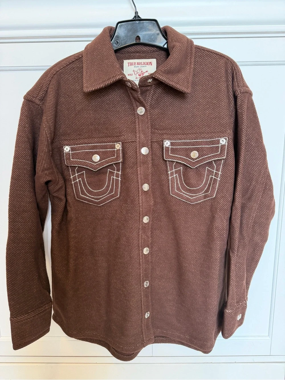 True Religion Women’s Brown Corduroy BF Shacket - NWT Small